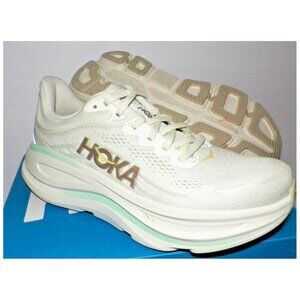 Women’s 8.5 Wide D HOKA Bondi 9 Running Training Shoes Truffle Salt/Sea Glass